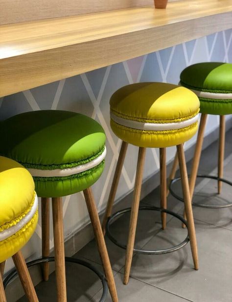 Fun House Furniture, Cool Stuff For Your House, Cool House Interior Fun, Furniture Shaped Like Food, Diy Food Furniture, Objects That Look Like Other Things, Food Inspired Home Decor, Funky Seating Area, Furniture That Looks Like Food