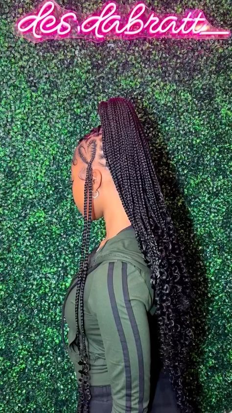 Braids With Curls Ponytail, Braid Heart, Girl Braided Hairstyles, Hair Aesthetics, Black Kids Braids Hairstyles, Braided Hairstyles For Black Women Cornrows, Twisted Hair, Styles Braids, Box Braids Hairstyles For Black Women