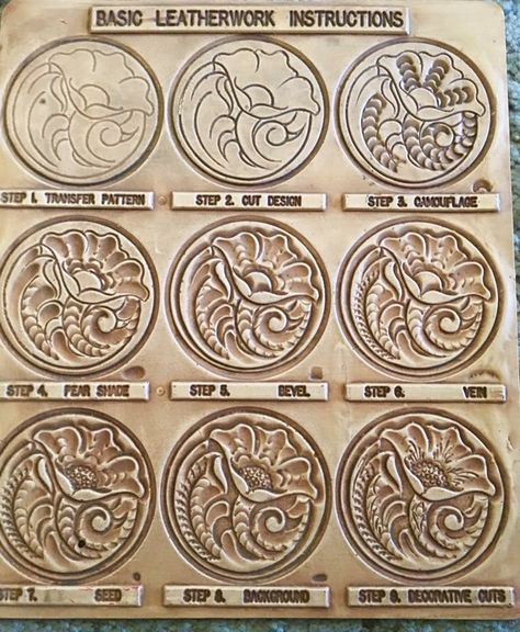 Sheridan Tooling Patterns, Leather Tooling Templates, Leather Tooling Tutorial, Leather Work Designs, Tooling Leather Patterns, Leather Carving Ideas, Beginner Leather Tooling, Hand Tooled Leather Patterns, Tooling Leather For Beginners