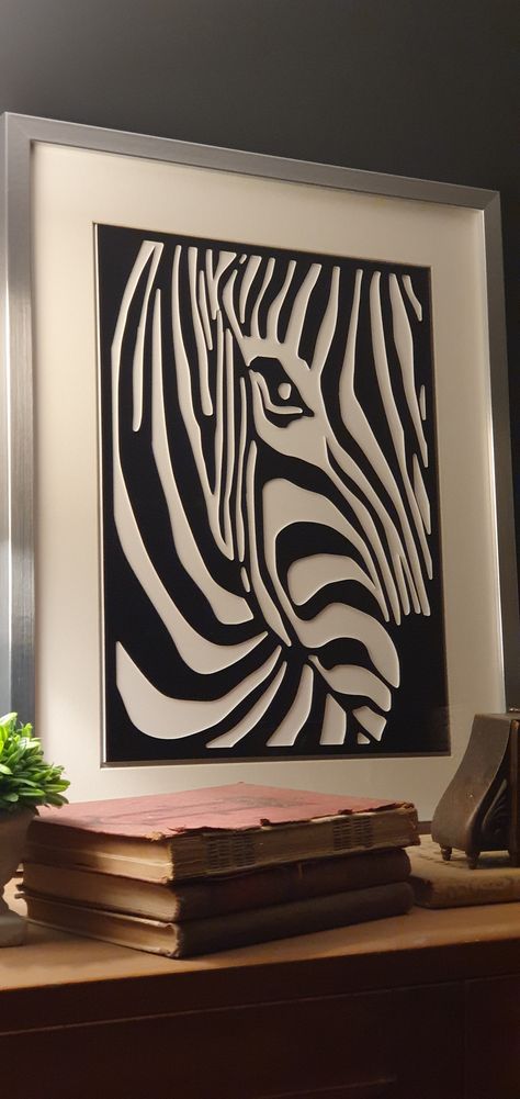 Zebra Art Abstract, Cnc Art Wall Decor, Cnc Wall Art, Animal Stencil Art, Zebra Wall Art, Zebra Painting, Zebra Wall, Zebra Art, Cnc Art