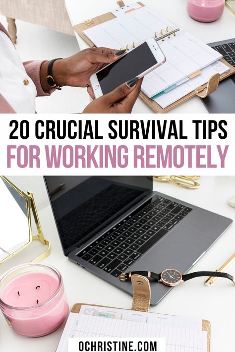 Home Office Remote Work, Work From Home Essentials, Work Habits, Digital Nomad Life, Work Tips, Desk Job, Working Remotely, Home Tips, Remote Workers