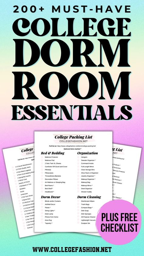 college packing list College Packing Checklist, Friends Studying, What To Bring To College, Dorm Packing, College Dorm Checklist, College Packing List, Dorm Checklist, College Packing Lists, College Checklist