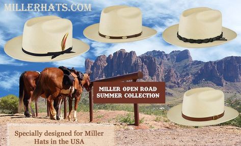 Open Road Straw Hats Open Road Hat, Stetson Open Road, Stetson Hat, Fedora Hats, Straw Hats, Open Road, Fedora Hat, Straw Hat, Summer Collection