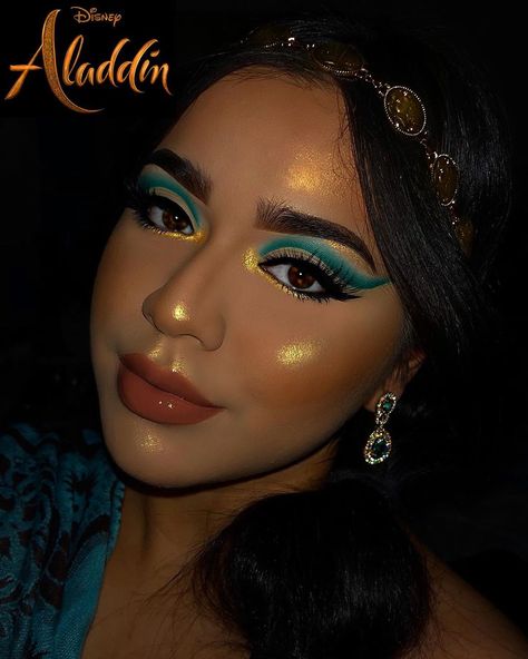 Princess Jasmine Hair, Princess Jasmine Makeup, Jasmine Makeup, Jasmine Halloween Costume, Disney Inspired Makeup, Disney Princess Makeup, Disney Mignon, Jasmine Hair, Princess Jasmine Costume