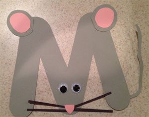 letter m mouse craft - M and W can be tricky to learn; this appealing,hands-on M could help children remember the correct shape. M Is For Craft, M For Mouse, Letter M Art, M Is For Mouse, Letter M Crafts, Mouse Craft, Preschool Letter Crafts, Zoo Phonics, Alphabet Crafts Preschool