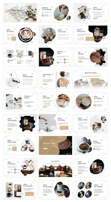 Coffee Ppt Template, Coffee Presentation Ideas, Coffee Shop Logo Ideas, Shop Logo Ideas, Boho Cafe, Coffee Shop Names, Coffee Shop Logo Design, Coffee Presentation, Shop Name Ideas