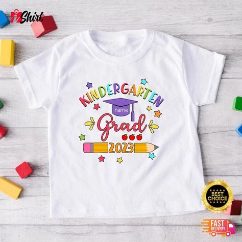 Personalized 2023 Kindergarten Graduate Kinder Shirt Gift For Kids Graduate Check more at https://ishirtplus.com/product/personalized-2023-kindergarten-graduate-kinder-shirt-gift-for-kids-graduate/ Kindergarten Graduation Shirts, Family Kindergarten, Kinder Graduation Gifts, Preschool Graduation Party, Kindergarten Graduation Gift, Kindergarten Names, Graduation Shirts For Family, Teacher Graduation Gifts, Grad Shirts