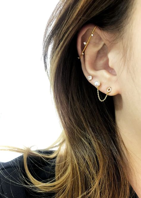 Cartilage Ear Cuff Dainty Ear Cuff Industrial Ear Cuff Bar | Etsy Unique Ear Piercings, Cartilage Ear Cuff, Piercing Inspo, Industrial Piercing, Wrap Earrings, Minimal Earrings, Gold Ear Cuff, Ear Earrings, Dainty Studs