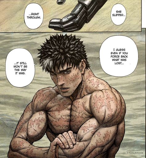 How to attain this physique, Gym bros?! Hard mode: Without swinging a large heap of iron. "You can't force back what has been… | Instagram Berserk Guts Art, Guts Colored Manga, Guts Colored, Guts Berserk Manga, Berserk Colored, Guts Manga, Boichi Manga, Berserk Anime 1997, Guts Berserk