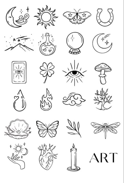 Flash Art Tattoos, Beginner Tattoos, Flash Sheets, Muster Tattoos, Tattoo Practice, Small Pretty Tattoos, Simple Tattoo Designs, Flash Tattoo Designs, Mini Tattoo