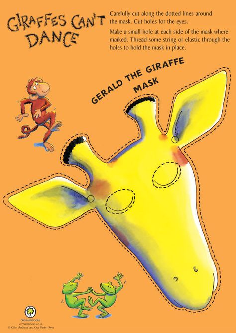 Giraffesmask act free 1101700 Giraffe Activities, Giraffes Can't Dance Activities, Giraffes Cant Dance Activities, Giraffe Template, Giraffe Mask, Gerald The Giraffe, Relief Teaching Ideas, Dance Activities, Preschool Library