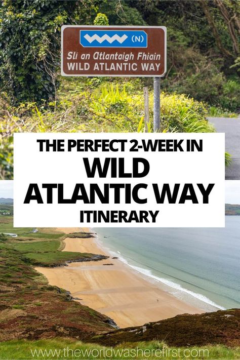 Wild Atlantic Way itinerary will help you plan the ideal trip along western Ireland's most iconic coastal route! Wild Atlantic Way Ireland Itinerary, Wild Atlantic Way Ireland Road Trips, Wild Atlantic Way Ireland, East Coast Canada, Ireland Road Trip, Ireland Itinerary, Wild Atlantic Way, Ireland Vacation, Road Trip Planning