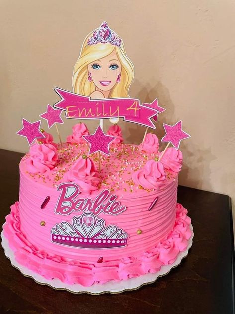 Malibu Barbie Cake Ideas, Barbie Cake Design Ideas, Barbie Cake Design, Pink Barbie Cake, Cutie Pie Birthday, Barbie Theme Cake, Pink Birthday Cake Ideas, Barbie Themed Cake, Barbie Cake Designs