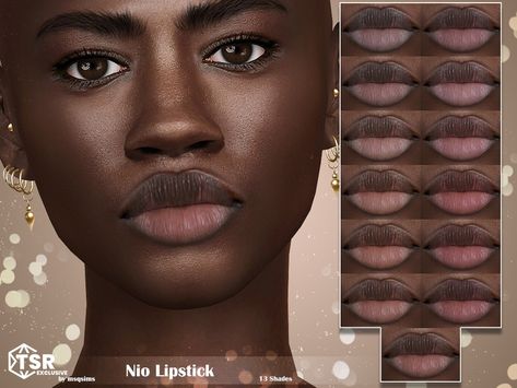 The Sims Resource - Nio Lipstick Sims 4 Lip Liner, Sims4 Cc Makeup Lips, Lips Sims 4 Cc, Sims 4 Cc Skin Details Realistic Black, Sims 4 Alpha Skin, Cc Makeup Sims 4, Sims Cc Makeup Lip, Sims 4 Two Toned Lips, Realistic Sims 4 Cc