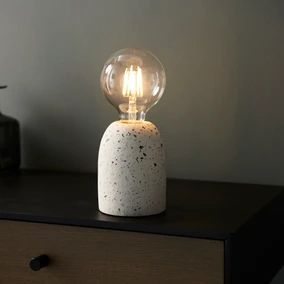 Terrazzo Table, White Terrazzo, Desk Lamp Office, Touch Table, Globe Lamps, Luxury Marble, Table Lamp Base, Black Table Lamps, White Table Lamp