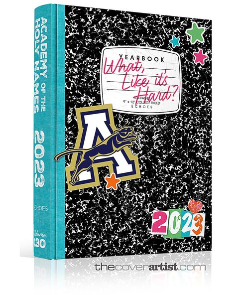 "What, Like it's Hard?" - Academy of the Holy Names - Tampa, FL  Even if you’re not ready for a cover appointment, book one for your future self! Fall dates are very limited and won’t last long. You’ll be glad you reserved your spot.  http://www.thecoverartist.com/contact  ***  #YearbookIdeas  *Actual cover may differ from one presented here. I’m just a consultant.  #YBK #Yearbook #YearbookCover #YearbookTheme #YearbookIdea #BookCover #CoverDesign #Bookstagram #GraphicDesign #AdobeIllustrator Yearbook Cover Ideas Highschool, Scrapbook Yearbook, Y2k Yearbook, Yearbook Cover Ideas, Yearbook Covers Themes, Yearbook Club, Yearbook Covers Design, Middle School Yearbook, Yearbook Cover