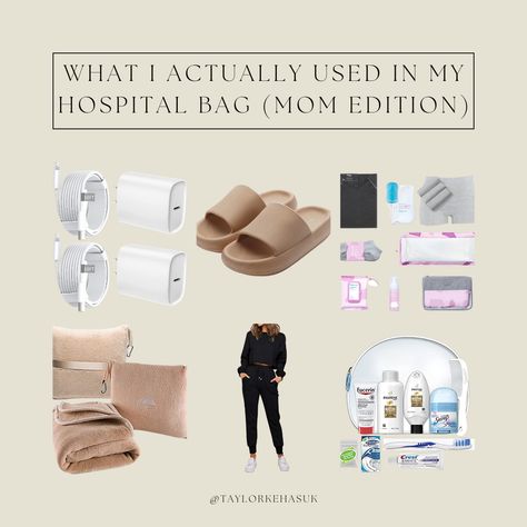 Several items I used and packed in my hospital bag for giving birth (mom edition). I also included common items on lists I did not use and the reasons why Best Hospital Bag For Mom To Be, Hospital Bag For Induction, Simple Hospital Bag, Minimal Hospital Bag, Going Home From Hospital Outfit For Mom, What To Wear Home From Hospital Mom, Minimal Hospital Bag Checklist, Mom Hospital Bag Checklist, Hospital Bag Mom