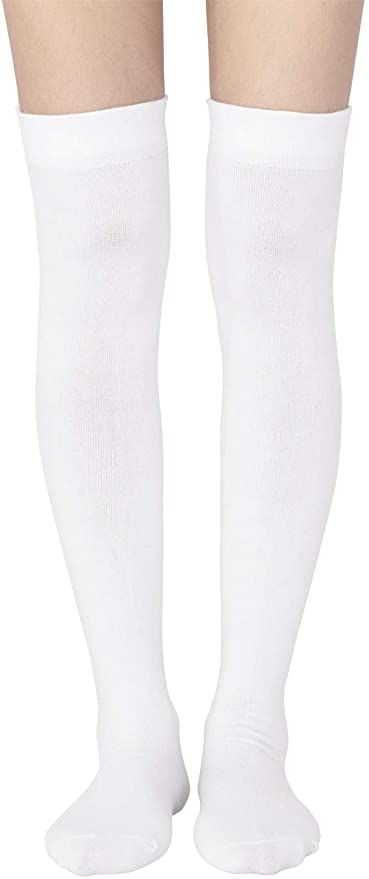 White Knee Socks, Long White Socks, White Knee High Socks, Leg Garters, Over Knee Socks, White Clothing, Stockings Legs, Over The Knee Socks, Thigh High Socks