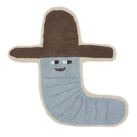 OYOY - Ковер Calle Cowboy Rug Pale blue - ru.babyshop.com Cowboy Rugs, Punch Rug, Cowboy Room, Bohemian Mama, Cow Boy, Burke Decor, Tufted Rug, Childrens Room, Sale Event