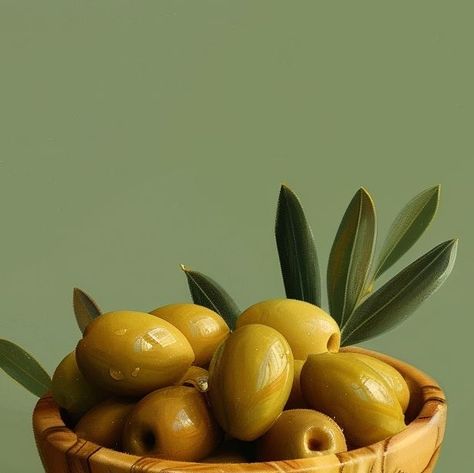 AI with onions on Instagram: "Olive in an olive wood bowl 🫒  #midjourney #aifood #olives #suggestionize #fakefood #olivegreen" Painting Moodboard, Olive Food, Olive Bowl, Olive Wood Bowl, Turkish Restaurant, Olive Recipes, Olive Grove, Summer Painting, Greece Wedding