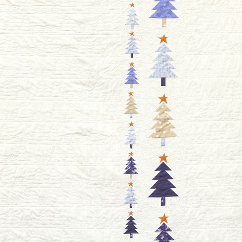 New Quilt Patterns Featuring Zen Chic's Chill Line, Block 25 Free Pattern Brigitte Giblin Quilts, Zen Quilt Patterns, Zen Chic Fabric, Brigette Giblin Quilts, Zen Chic Quilt Patterns, Tree Quilt Pattern, Winter Window, Sampler Quilts, Tree Quilt