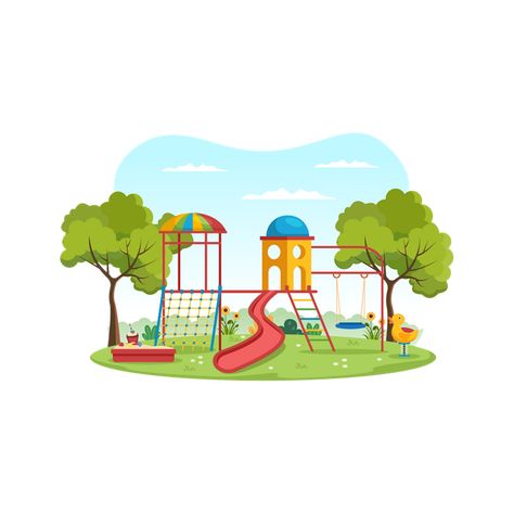 Cartoon Playground, Playground Clipart, Playground Pictures, Photo Clipart, School Playground, Background Clipart, Chore Chart, Book Images, Cartoon Images