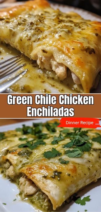 Indulge in these **Green Chile Chicken Enchiladas**, a quick and easy recipe that packs a punch of flavor! With tender chicken, creamy sauce, and a kick from green chiles, they make the perfect weeknight dinner. Try this cheesy delight that everyone will love! Save this pin for your next delicious dinner idea! Easy Casserole Recipes For Dinner Healthy Chicken Enchiladas, Quick Enchiladas Chicken, Green Chiles Chicken Enchiladas, Mexican Green Chili Chicken Enchiladas, Green Chili Chicken Enchiladas Recipe, Easy Green Chicken Enchilada Recipe, Enchilada Recipes Chicken, Creamy Green Chile Chicken Enchiladas, Healthy Green Chicken Enchiladas