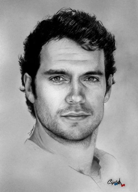 Henry Cavill Sketch, Henry Cavill Drawing, Face Proportions, Pencil Portrait Drawing, Human Body Art, Hand Painted Vases, Art Diary, Painted Vases, Celebrity Portraits