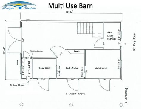 Small Barn Layout, Livestock Barn Plans, Animal Barn Ideas, Small Livestock Barn, Goat Barn Layout, Barn Floor Plans Livestock, Small Animal Barn, Horse Barn Layout Floor Plans, Multi Animal Barn Layout