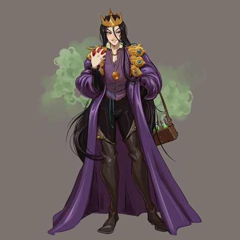 Evil Queen Genderbend, Disney Characters Genderbend, Disney Genderbend, Gender Bent Disney, Evil King, Disney Gender Bender, Black Smile, Dreamworks Art, Snow White Evil Queen