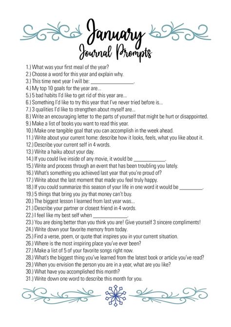 January 2021 Journal Prompts – i IMAGINE (blank) Daily Writing Challenge, January Journal Prompts, Christian Journal Prompts, January Journal, January Writing, Monthly Journal, Journal Questions, Journal Layouts, Daily Journaling