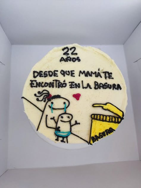 Funny Cakes For Boyfriend, 4in Cake, 21st Party, Mini Tortillas, Funny Birthday Cakes, Mini Cakes Birthday, Creative Birthday Cakes, Pretty Birthday Cakes, Boyfriend Birthday