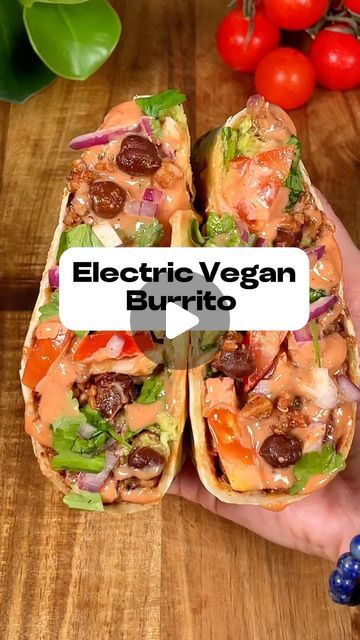 Electric Plant Based Recipes 💚✨ on Instagram: "Electric Vegan Burrito 🌯 

Tortillas:
3 cups spelt flour- I’ve used organic white spent 
1 tsp sea salt 
1 cups warm spring water 

Quinoa :
1 cup quinoa- rinse before cooking 
2 cups of water 
1/2 tsp sea salt 

Cook until all water is absorbed- undercover on low heat 

Cookbooks Available on my website- 50% off sale - 🎊link in bio 💚

#burrito#burritos#mexicanrecipes#burritolife#veganburrito#dinnerideas#fastfood#veganrecipes#burritolife" Mushroom Sandwich, Alkaline Vegan, Crunch Wrap, Vegan Burrito, Spelt Flour, Vegan Cookbook, Warm Spring, Spring Water, Vegan Diet