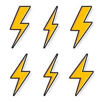 Cartoon Lightning Bolt, Thunder Cartoon, Thunder Illustration, Concert Pants, Lightning Cartoon, Lightning Illustration, Baby Hercules, Electricity Logo, Learning Colors Activities