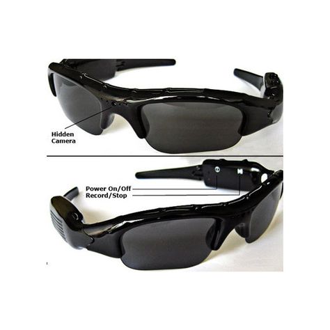 Covert Spy Camcorder Sunglasses Turns You into a Secret Agent! ❤ liked on Polyvore featuring accessories, eyewear, sunglasses, weapons, glasses, spy, spy optic, spy optic glasses and spy optic sunglasses Spy Agent, Optic Glasses, Spy Devices, Spy Glasses, Spy Sunglasses, Pen Camera, Spy Cam, Spy Gear, Spy Gadgets