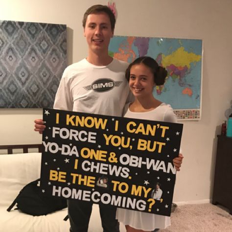 Homecoming Star Wars proposal Homecoming Proposal Ideas Star Wars, Prom Proposal Star Wars, Star Wars Homecoming Proposal, Hoco Proposals Ideas Star Wars, Starwars Hoco Proposals Ideas, Homecoming Proposal Ideas Disney, Star Wars Themed Promposal, Star Wars Dance Proposal, Star Wars Proposal