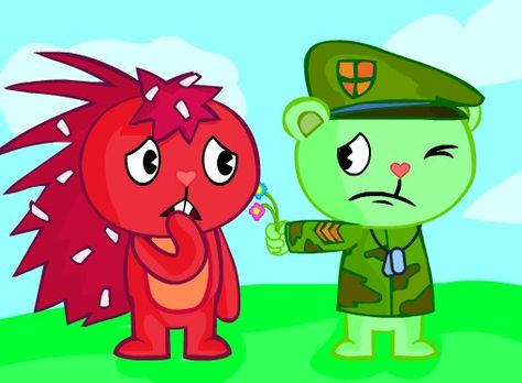 Flippy and flacky Flippy And Flaky, Flippy Htf, Flaky Htf, Zack X Rachel, Flippy X Flaky, Happy Tree Friends Flippy, Cup Head, Happy Tree, Happy Friends