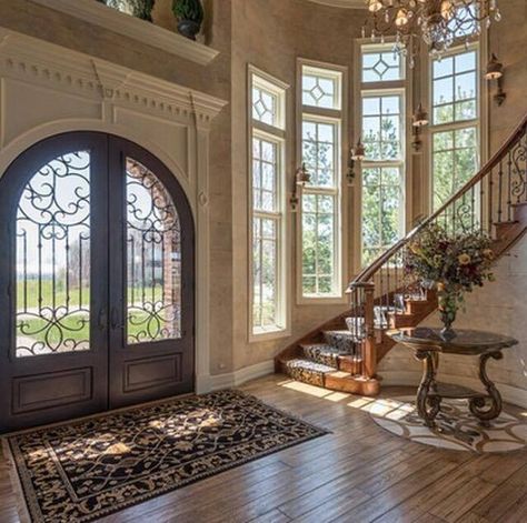 Entry Stairway, Classic House Interior Design, House Interior Design Styles, Dream Life House, Brick Stone, Golden Rod, Dream House Rooms, St Charles, House Stairs