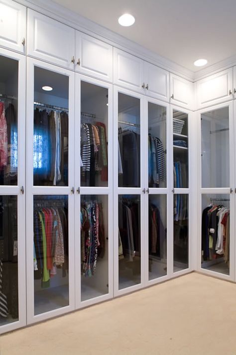 Clear Closet Doors, Closet Islands, Walkin Closets Design, Clear Closet, A Walk In Closet, Master Closet Design, Glass Closet Doors, Luxury Closets, Closets Design