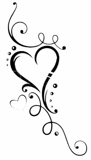 Heart Design Drawing, Swirly Tattoo Designs, Heart Shape Tattoo, Swirly Tattoo, Little Heart Tattoos, Alas Tattoo, Family Tattoo Designs, Blue Rose Tattoos, Shape Tattoo