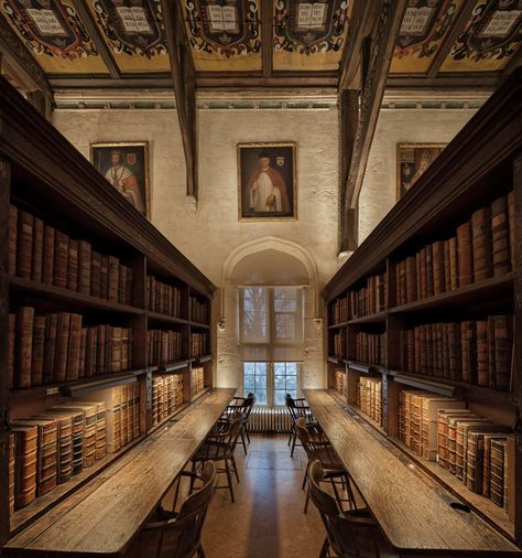 Hogwarts Visuals, University Inspiration, Boarding School Aesthetic, Ninth House, Bodleian Library, Oxford College, Old Library, Library Aesthetic, Oxford England