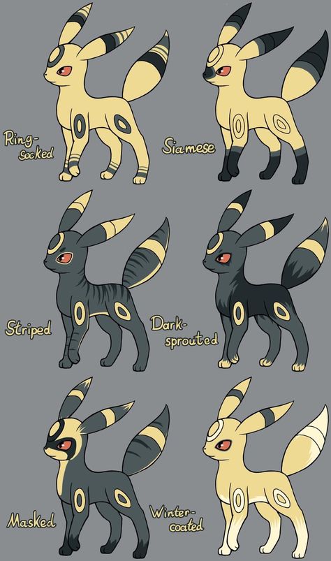 Fan Made Eeveelutions, Fakemon Eeveelution, Eeveelutions Fanart, Pokemon Variants, Pokemon Ideas, Pokemon Umbreon, Pokemon Eevee Evolutions, Pokemon Fusion Art, Pokemon Breeds