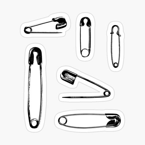 B&w Stickers, Safety Pin Wallpaper, Cool Sticker Ideas, Instagram Stickers Aesthetic, Stickers Aesthetic Vintage, Stickers For Snapchat, Stickers Bonitos, Mood Stickers, Safety Pin Design