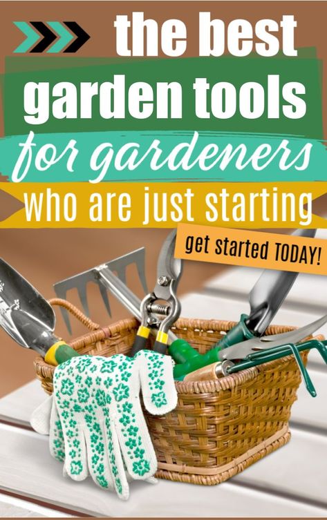 What are the best gardening tools for beginners? What are the must have gardening tools to get started growing? This list is meant for any type of garden- big or small. It includes products that are essential for new gardeners. #gardeningtips ##gardeningtools #gardeningproducts #howtogarden Vegan Sign, Moving Plants, Beginners Landscaping, Beginner Gardening, Best Garden Tools, Wheelbarrow Garden, Gardening Gear, Garden Power Tools, Modern Garden Design