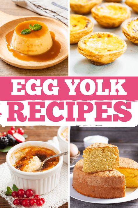 Use For Egg Yolks, How To Use Egg Yolks Recipe, Egg Yoke Recipe, Dessert With Egg Yolks, Egg Yolk Recipes Deserts, Egg Yolk Bread, What Can You Make With Egg Yolks, How To Use Egg Yolks, Recipes To Use Up Egg Yolks