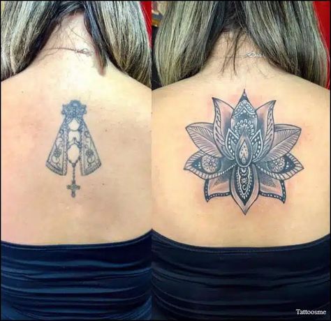 75+ Best Cover-Up Tattoo Designs And Ideas For Men & Women Black Crow Tattoos, Cover Up Tattoo Ideas, Up Tattoo Ideas, Dark Roses Tattoo, Cover Up Tattoos For Women, Horrible Tattoos, Best Cover Up Tattoos, Flying Bird Tattoo, Hip Thigh Tattoos