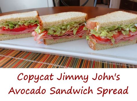 This copycat of the avocado sandwich spread from Jimmy John's is essentially guacamole with a few twists thrown in. It's fantastic on a sandwich. Avocado Sandwich Spread, Savory Sandwiches, Sandwich Spread Recipes, Sandwich Spreads, Armadillo Eggs, Dip For Tortilla Chips, Avocado Spread, Avocado Health Benefits, Jimmy Johns