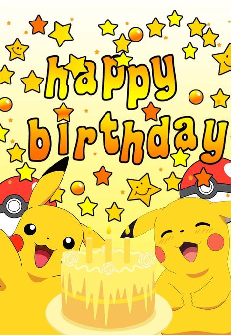 Pokemon Happy Birthday, Happy Birthday Pokemon, Pokemon Birthday Card, Birthday Pikachu, Birthday Pokemon, Rayquaza Pokemon, Birthday Cards To Print, Happy 17th Birthday, Birthday Card Messages