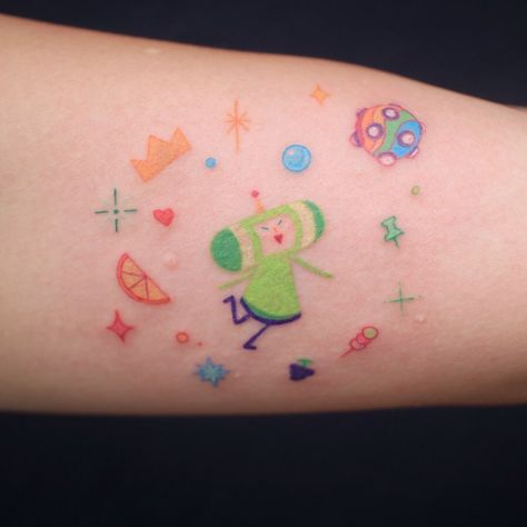 Katamari Damacy, Stunning Tattoos, Funky Tattoos, My L, Body Decor, Fresh Tattoo, Spooky Tattoos, Doodle Sketch, Tattoo Inspo