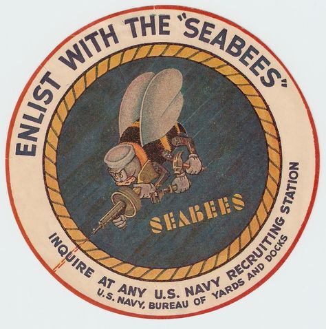 SM-01006 Seabees Navy, Animated Bee, Us Navy Seabees, Navy Tattoos, Navy Seabees, Anchors Aweigh, Rear Admiral, Navy Military, The Navy